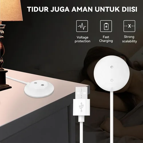 Miniatura 5 de Cargador magnético para masajeadores de rosas, cable de carga USB, estación base de cable, color blanco