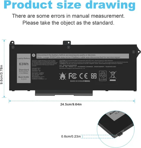 Miniatura 4 de Fancy Buying JPFMR DN33X RDNP5 65N6H - Batería de repuesto para laptop Dell Chromebook 3100 3400 2 en 1 5488 5493 5593 P90F Series Notebook 0JPFMR
