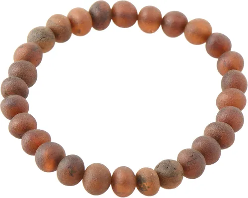 Miniatura 4 de Pulseras de ámbar crudo para adultos hechas con banda elástica, 7 pulgadas, hechas a mano con cuentas de ámbar báltico sin pulir/certificado