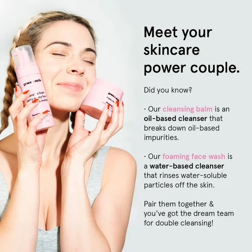 Miniatura 7 de grace & stella Bálsamo limpiador removedor de maquillaje - Limpiador facial hidratante con vitamina E para una piel suave y nutrida - Derrite