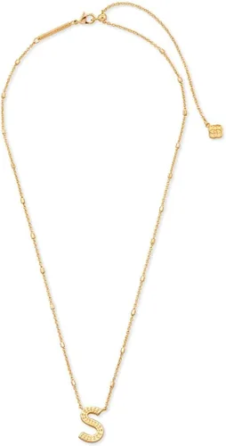 Miniatura 2 de Kendra Scott - Collar con dije de letra, de la A a la Z, para mujer, joyería de moda, latón chapado en oro de 14 quilates