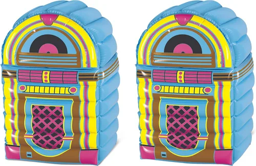 Miniatura 9 de Beistle Enfriador inflable - Decoraciones de fiesta de los años 50 y 80, contenedores de bebidas, enfriador de bebidas, decoraciones temáticas