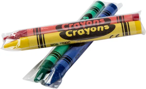 AmerCare Royal - Crayones no tóxicos para niños, paquete de 2 unidades, envueltos individualmente, colores surtidos para restaurantes familiares,