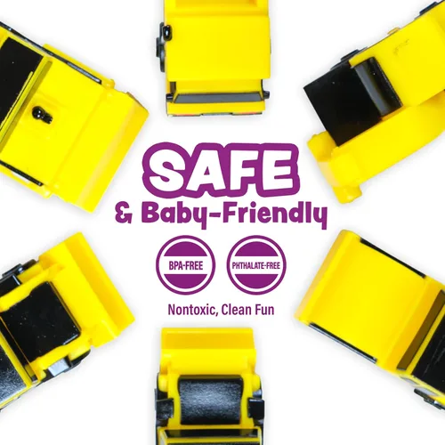 Miniatura 6 de Tub Works® Construction™ Trucks - Juguetes de baño sin moho, paquete de 6 Diseño de juguetes de baño sellados y sin agujeros que mantiene