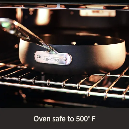 Miniatura 8 de All-Clad HA1 - Sartén antiadherente anodizada dura con tapa y sartén para freír, 4 cuartos de galón, horno de inducción de 10 pulgadas, apto