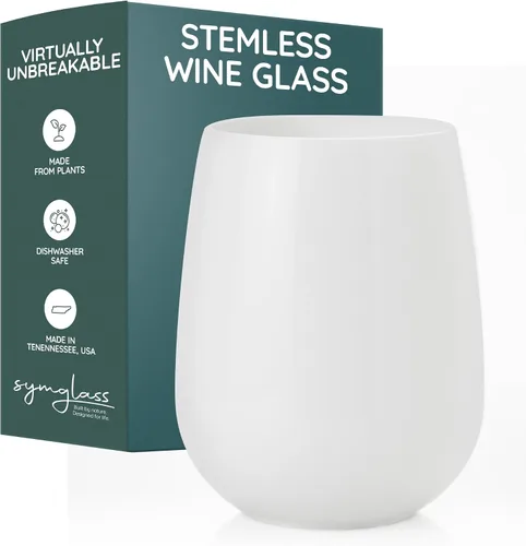 Luxe - Copas de vino sin tallo, irrompibles de alta calidad, reutilizables, para picnic, fiesta, uso en interiores y exteriores, aptas para