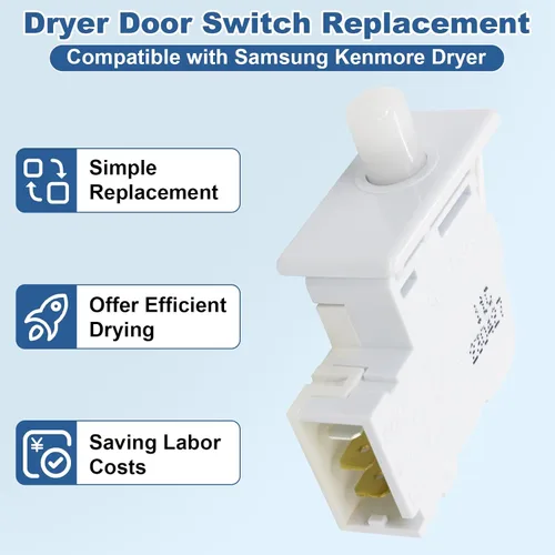 Miniatura 6 de DC64-00828B Interruptor de Puerta de Secadora Parte de Repuesto para Interruptor de Puerta de Secadora Samsung DC64-00828A PS4210964 2071594