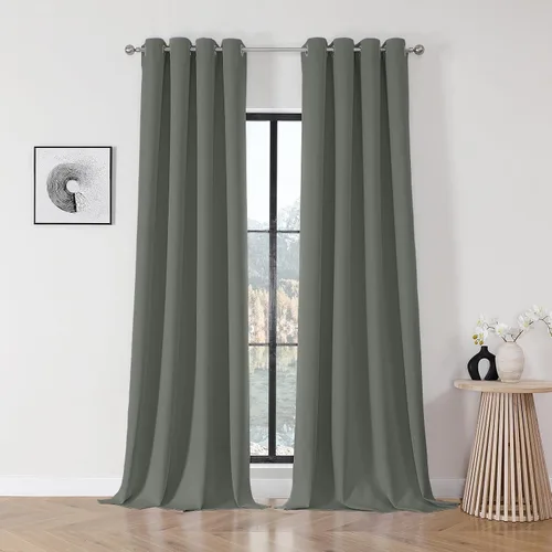 Miniatura 11 de Joydeco Cortinas opacas para dormitorio de 72 pulgadas de largo, 2 paneles de cortinas con aislamiento térmico para oscurecer la habitación