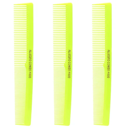 Miniatura 14 de Allegro Combs Peines de corte para peluqueros 420, peine para barba, bigote, para hombres, mujeres, niños pequeños, trenzados, separación del Menta