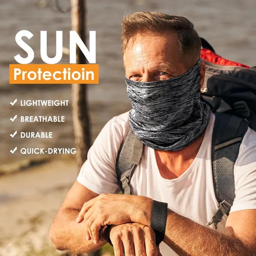 Miniatura 6 de ZeroReasion Polainas de cuello para hombres y mujeres, máscara facial con cinta elástica para las orejas para protección contra el polvo, el viento