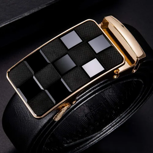 Miniatura 3 de Dubulle Cinturones para hombre de diseñador, correa de vestir de trinquete con hebilla automática deslizante, correa de cuero genuino, regalos