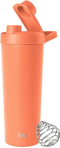 Miniatura 16 de Simple Modern - Botella mezcladora de acero inoxidable con bola, botella metálica aislada, para mezclas de proteínas, batidos y preentrenamiento