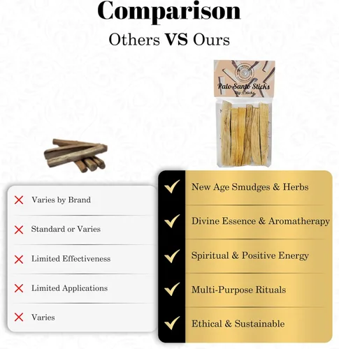 Miniatura 7 de Sacred Palo Santo - Varillas de incienso de madera – New Age Smudges & Herbs Arnés de madera sagrada para limpieza, meditación y energía De