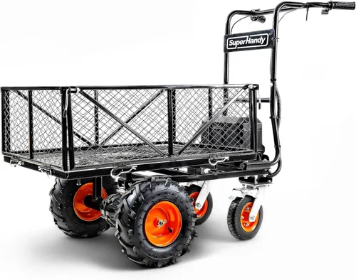 SuperHandy Carro de Servicio Utilitario Power Wagon Carretilla Eléctrica de 48V CC con Capacidad de Carga de 660 Libras y Capacidad de Transporte de
