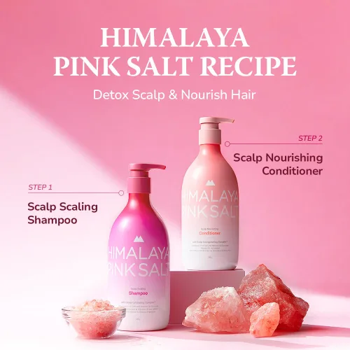 Miniatura 6 de HIMALAYA PINKSALT Juego de champú y acondicionador, juego de cuidado clarificador y nutritivo para el cuero cabelludo con picazón y cabello seco
