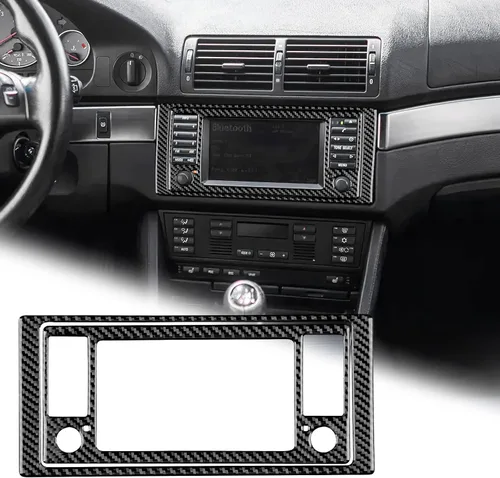 Miniatura 11 de AIRSPEED Para BMW M5 E39 Cubierta del marco de la caja del reposabrazos de la consola central, calcomanía de fibra de carbono accesorios interiores