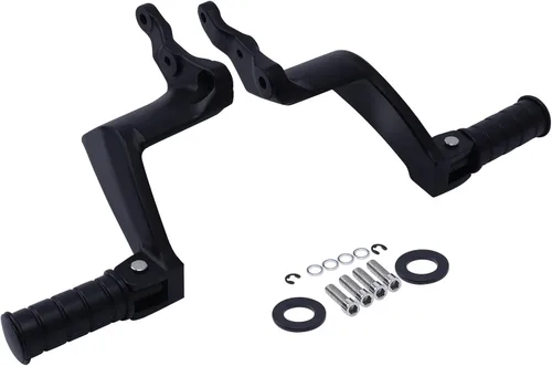 Miniatura 5 de TCT-MOTORPARTS Estriberas de pasajero Pedales Reposapiés de montaje para Boardwalk High Ball Victory Vegas Gunner Highball Kingpin Boardwalk Negro