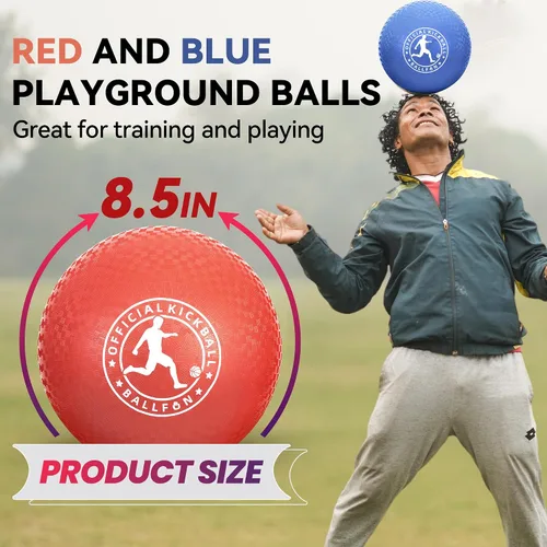 Miniatura 2 de Pelotas de juegos Kickball, pelotas de goma Dodge Balls para niños y adultos, dodgeballs de balonmano, pelota de patada para interior y exterior