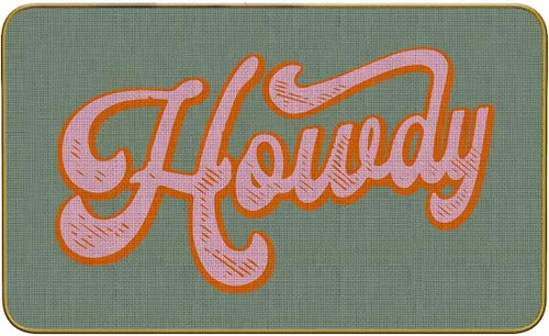 Miniatura 8 de Mingnei Tapete divertido de Howdy de color rosa intenso para la cocina del hogar, tapete de puerta de Howdy, tapete para puerta de vaquera Howdy