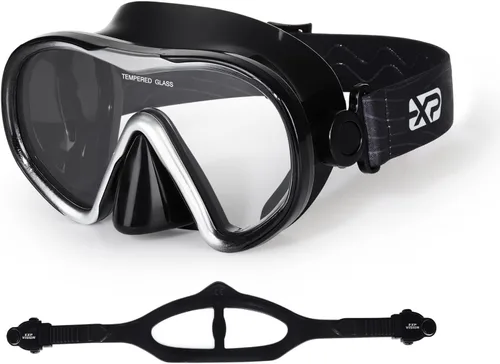 Miniatura 8 de Máscara de buceo para adultos – Máscara de natación antivaho, gafas de natación de visión amplia con cubierta para la nariz, gafas de esnórquel