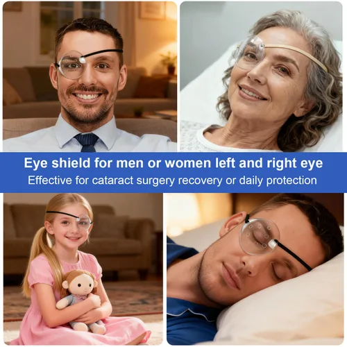 Miniatura 7 de AMZVIO 2 piezas Protector Ocular Después de Cirugía de Cataratas, Protector Ocular para Dormir después de Cirugía, Banda Elástica Extendida Más
