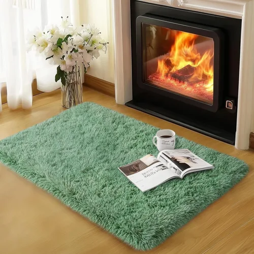 Miniatura 29 de qulint Alfombras de área de 5 x 7 pies para sala de estar, alfombra suave y esponjosa para dormitorio, alfombra de habitación de niños grandes, Gris