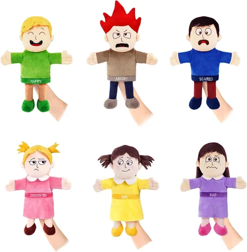 Juego de marionetas de mano de 10 pulgadas, miembros de cuento de hadas, títeres de peluche de elfo, niños pequeños de 1 a 3 años, títeres de