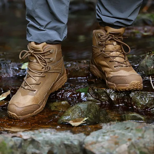 Miniatura 6 de FREE SOLDIER Mens Waterproof Hiking Boots Lightweight Work Boots Military Tactical Boots Durable Combat Boots
