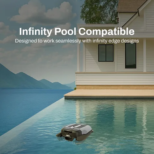 Miniatura 6 de Betta Flex Espumador robótico para piscina con energía solar – Sin cables con modos de limpieza duales, protección de piscina de tacto suave. Gris