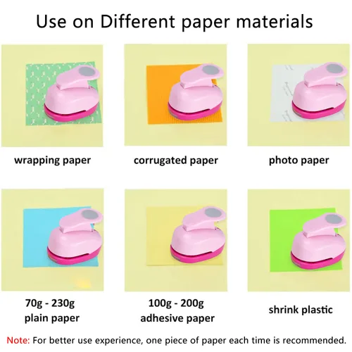 Miniatura 8 de Perforadora Circular de 3 Pulgadas para Manualidades - Perforadora de Papel de Agujero Rosa Extra Grande de 75mm Círculo Redondo para Cartulina