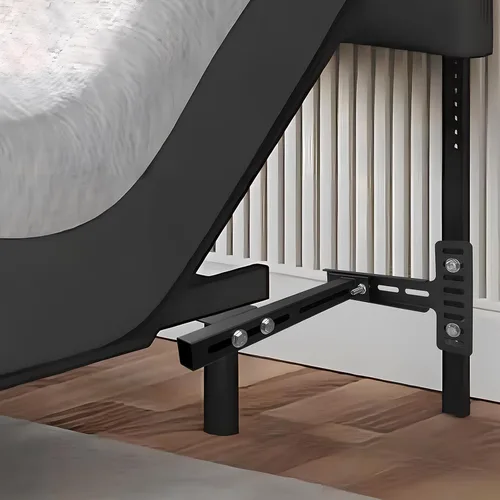 Miniatura 2 de Kit de soporte de cabecera ajustable, paquete de 2 soportes de metal resistente para marco de cama, fácil instalación, compatible con camas