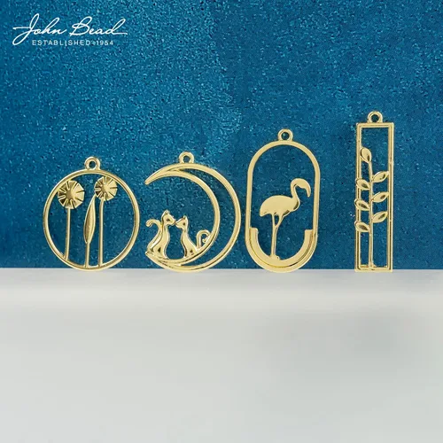 Miniatura 5 de John Bead Beadwork Findings - Colgante dorado (3 unidades)