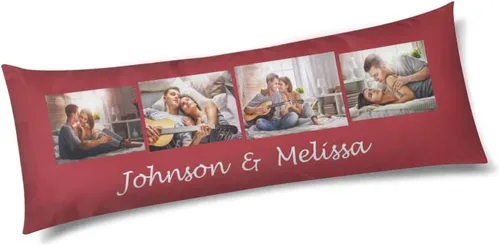 Miniatura 24 de InterestPrint Funda de almohada corporal personalizada de 21 x 60 pulgadas, con nombre de imagen, imagen, texto, funda de almohada corporal para N.º