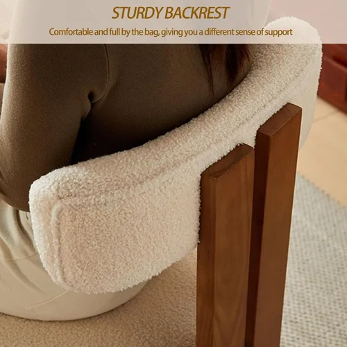 Miniatura 5 de Sillas de comedor modernas tapizadas, sillas de cocina con marco de madera maciza, silla de sala de estar, cómodo soporte de respaldo alto para sala