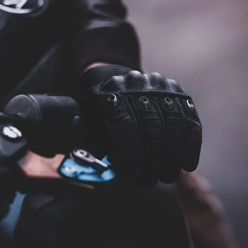 Miniatura 6 de Cierto Guantes de motocicleta para hombres y mujeres: guantes tácticos para pantalla táctil con dedo completo, nudillos duros transpirables y muñeca