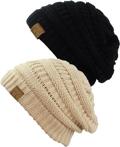 Miniatura 6 de Gorro a la moda de tejido suave abultado, cálido y elástico de C.C