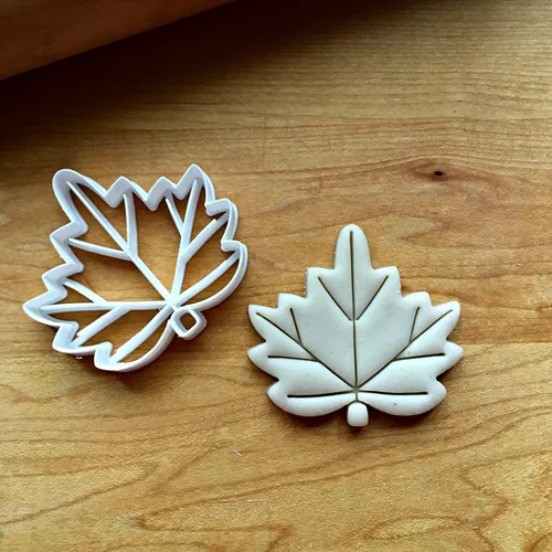 Miniatura 3 de Inc Cortador de galletas de hoja de arce redondeado, apto para lavavajillas (2 pulgadas)