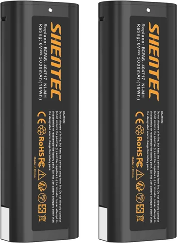 Shentec Paquete de 2 baterías de 3000 mAh 6 V compatibles con 404717 B20544E BCPAS-404717 404400 900400 900420 900600 901000 902000 B20720 CF-325