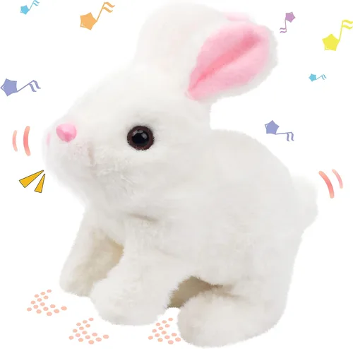 Miniatura 51 de Hopearl - Juguete de peluche electrónico interactivo de unicornio con sonidos y movimientos, camina y tiene un cuerno luminoso; regalo para niños