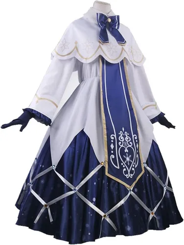 jrswai Disfraz de anime kawaii para cosplay de nieve, uniforme gótico, vestido de Halloween, fiesta de Navidad, conjunto completo