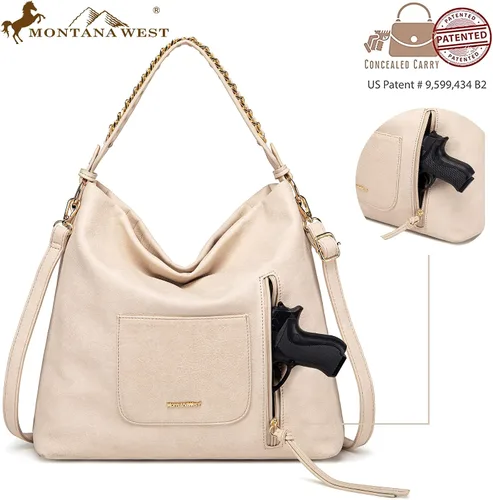 Miniatura 2 de Montana West Bolso de mano grande para mujer bolso de transporte oculto y bolso de mano bolso de hombro suave