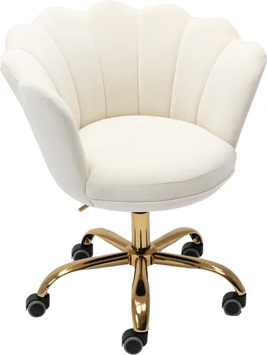 Miniatura 19 de Silla moderna de oficina en casa, silla de escritorio con ruedas, silla giratoria de tocador, silla de maquillaje, sillas de altura ajustable