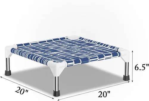 Miniatura 6 de Cama elevada para perros: tela suave y cómoda, fácil de limpiar, marco de acero inoxidable, diseño elevado para circulación de aire, cuna duradera