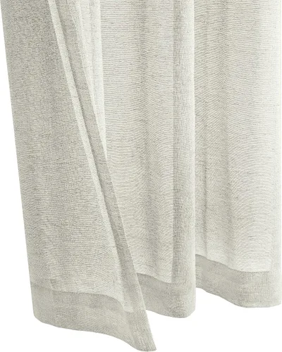 Miniatura 4 de Loft Living Blakely - Cortina transparente con textura de lino sintético, 52 x 84 pulgadas, color gris