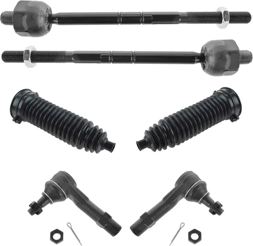Miniatura 18 de TRQ Kit de dirección interior y exterior para lado del conductor y del pasajero delantero, con cremallera de dirección y fuelle de piñón compatible