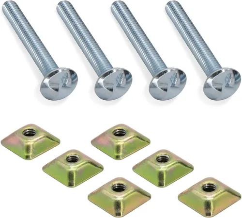 Kit de 4 piezas de herramientas de montaje de letreros antirrobo para poste de canal en U, pernos de fijación y tuercas, perno de 2.5 pulgadas