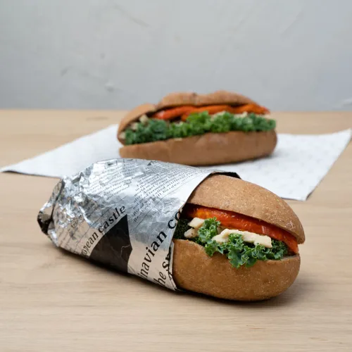 Miniatura 4 de Restaurantware Foil Lux - Envolturas para sándwich de 12 x 12 pulgadas, 500 revestimientos aislados para cestas de alimentos, papel de periódico
