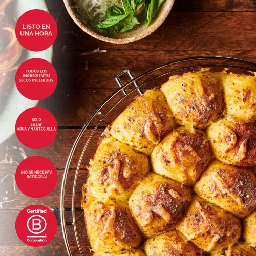Miniatura 6 de King Arthur Baking Company - Kit de mezcla de pan de ajo extraíble de 15.25 onzas, mezcla para hornear, lista en 1 hora