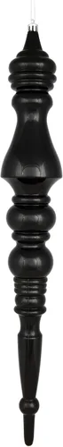 Vickerman Adorno de acabado de mercurio de 20 pulgadas, plástico inastillable, decoración de árbol de Navidad, color negro