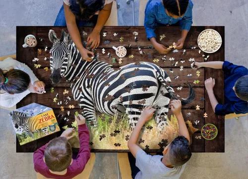 Miniatura 5 de Madd Capp Puzzles - I AM Zebra - Rompecabezas de 1000 piezas con forma de animal, multicolor